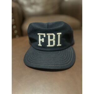 Baseball Cap FBI Embroidered Black Cap Hat Adjustable Strap  Halloween